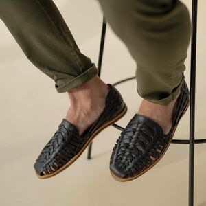 Nisolo Black Woven Loafers